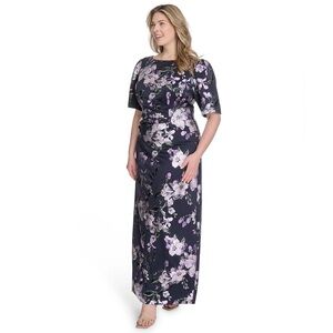 JS Collections Purple Floral Maxi Dress